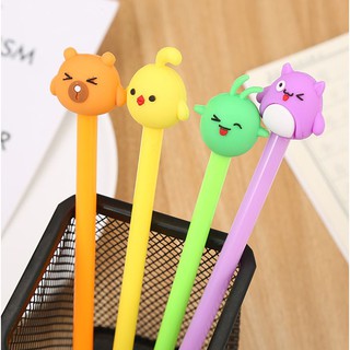 [Mã LIFEBOOK2 giảm 10% đơn 0Đ] Bút Gel Nước Mực Đen Cartoon gà Nhiều Màu H25