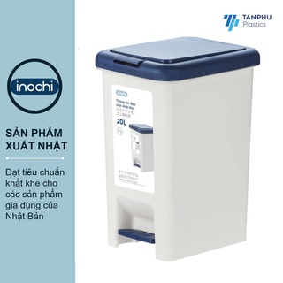 Thùng rác nhựa đạp chữ nhật Inochi Hiro 20L hàng xuất Nhật