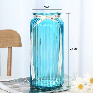 Bình bông, lọ hoa thủy tinh đẹp mẫu mới phong cách Bắc Âu sang trọng 25cm