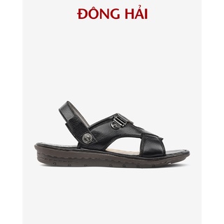 Giày Sandal nam Đông Hải quai ngang chất liệu da bò cao cấp đế  cao su chắc chắn - S1110