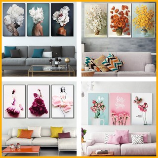 [HCM] Bộ 3 Tranh canvas giá xưởng-Tặng kèm đinh đa năng không cần khoan tường-Tranh treo tường đẹp thiết kế theo yêu cầu