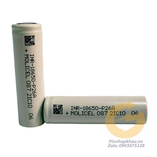 [P38] Pin xã cao 18650 Molicel INR P26A xã 35A liên tục dung lượng 2600mah chuyên khoan , thiết bị cần xã cao