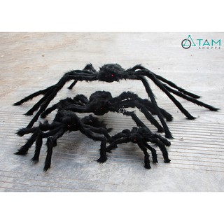[ Y NHƯ THẬT] Con nhện giả trang trí màu đen nhiều cỡ HLW-NHEN-02