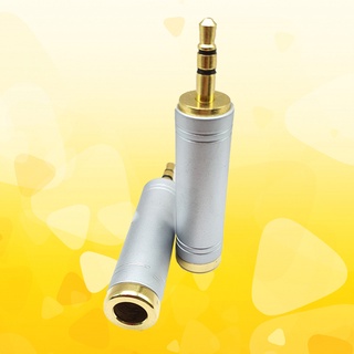 Jack chuyển 3.5mm sang 6.5mm đồng nguyên chất vỏ màu bạc (1 chiếc)
