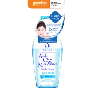 Nước Sữa Tẩy Trang Senka All Clear Milky Water Nourish Hai Lớp 230ml