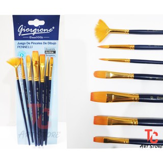 Bộ 7 cọ nhiều đầu Giorgione G-178H  [ Dụng Cụ Vẽ Thành Công ]