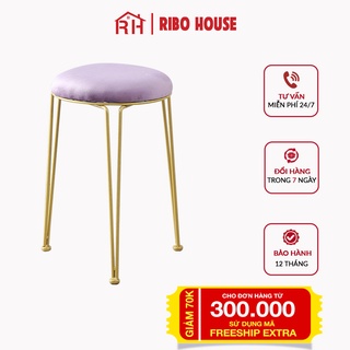 Ghế bàn trang điểm RIBO HOUSE thiết kế 3 chân tinh tế, ghế sofa trang trí phòng ngủ decor quán cà phê RIBO179