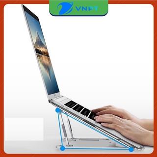 P13 Giá đỡ Laptop, MacBook, Ultrabook  từ hợp kim nhôm điều chỉnh độ cao, chống mỏi cổ, đế tản nhiệt kê Laptop.
