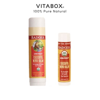 Badger - Sáp Hữu Cơ Liệu Pháp Mùi Hương Giúp Phấn Chấn Tinh Thần - Cheerful Mind Balm [USDA Organic]