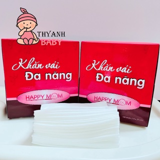 Khăn Vải Khô Đa Năng Happy Mom 180 Tờ Kích Thước 14x20cm