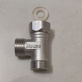T (Tê) cầu - Tê chia nước 2 đâu ren ngoài &amp; 1 đầu ren ốc + 1 miếng ron