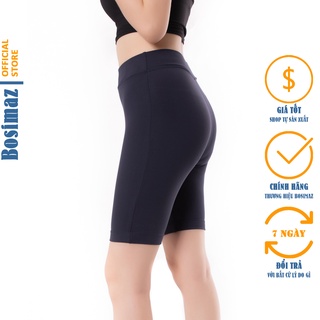 Quần Legging Nữ Bosimaz MS352 ngắn không túi màu xanh navy cao cấp, thun co giãn 4 chiều, vải đẹp dày, thoáng mát.