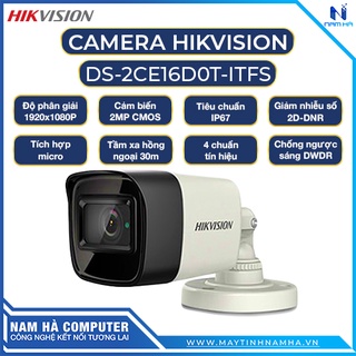 Camera Hikvision DS-2CE16D0T-ITFS hàng chính hãng bảo hành 24 tháng