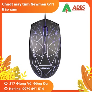 Chuột máy tính Newmen G11 - Báo xám - Chuột phát sáng dùng chơi Game và văn phòng - Hàng Chính Hãng