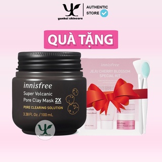 Combo Mặt nạ đất sét Innisfree + Set dưỡng da