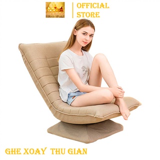 Ghế Xoay Thư Giãn ROYALDECORHN Xoay 360 độ - Ghế Mặt Trăng Có Thể Gập Được Lưng