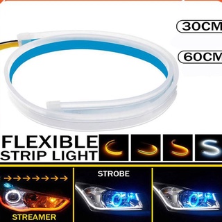 Bộ 2 Dây Đèn Led Mí Ô Tô Tích Hợp Xi Nhan Nháy Đuổi 60cm Silicon Chống Nước