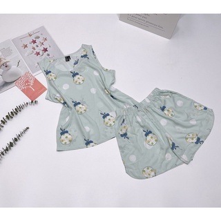 Đồ ngủ Pijama Lanh Tone, Tay Ngắn, Quần Ngắn Siêu Xinh, Mát Mịn, Độc Lạ, Thoải Mái
