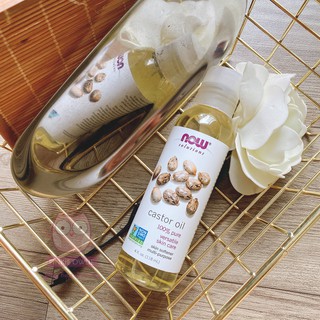 Dầu dưỡng mi Castor Oil cao cấp của Now solutions - dưỡng mi dài, có thể dùng cho cả lông mày và tóc mọc thưa