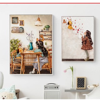 Tranh thêu chữ thập THÊU KÍN KT 53x72 cm