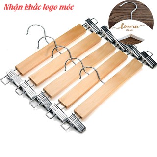 Móc Kẹp Thường Gỗ Vàng Loại Đầu Móc Tròn ( Bộ 10 Móc)