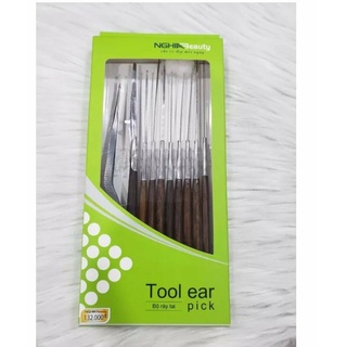 Bộ Lấy Ráy Tai Kềm Nghĩa Cao Cấp 10 Món VÀ  bộ nghĩ vina 8 món