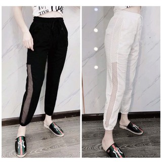 Quần Jogger lưới sườn thời trang, phong cách