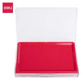 [Mã LIFEDL44 giảm 50K đơn 99K] Khay mực dấu Deli, 138x88x26 mm, Đỏ - E9864