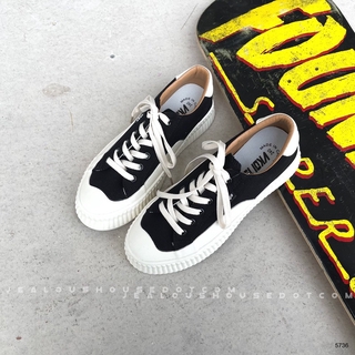 Giày sneaker nữ, giày đế độn răng cưa thấp cổ 5736