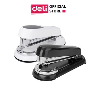 Dập Ghim Xoay Chiều Deli 25 Trang - 3 Góc Xoay Tiện Lợi - Đế Kim Loại Bọc Nhựa Chắc Chắn, Siêu Bền, Chống Trượt -  E0333