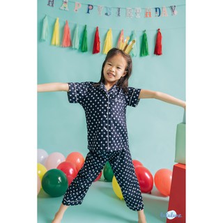 Set pyjama xanh navy lalalune cho bé 2-7 tuổi