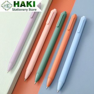 Bút bi nước mực gel ngòi 0.5mm màu pastel HAKI dễ thương dụng cụ văn phòng phẩm B42