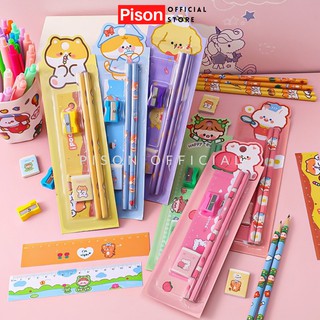 Hộp bút chì 2B Nhiều mẫu Pison dễ thương – 1 bộ