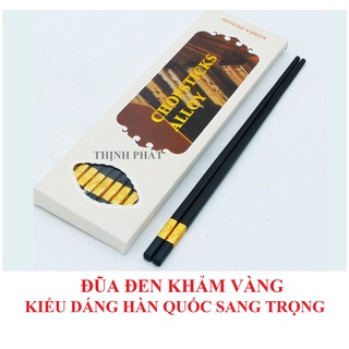 Bộ 10 đôi đũa mạ vàng Hàn Quốc Cao Cấp