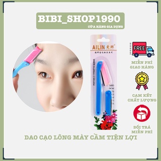 Dao Cạo Lông Mày Tay Cầm Dài Làm Từ Nhựa Tiện Dụng - Tặng Kèm Lưỡi Thay (CLM01)