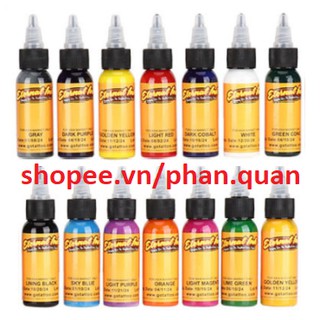 Sét 14 màu xăm giá rẻ - cam kết chuẩn hình 100 %
