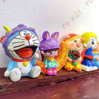 4 tượng tô màu kèm cọ +màu7cm 9cm