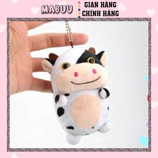 Móc Khóa Bò Sữa Bông, Móc Balo Bò Sữa 3011