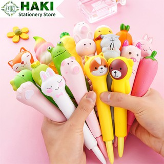 Bút Squishy cute HAKI, bút viết mực gel ngòi 0.5mm nhiều mẫu dễ thương B05
