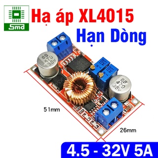 Mạch Hạ áp chỉnh dòng XL4015, 5A DC-DC Buck đòng điện điều chỉnh ổn áp ngồn DC 3V3,4,2V 12V 12,6V Sạc pin hạn dòng