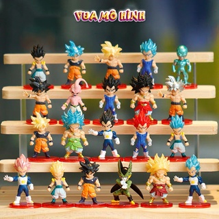 Mô hình Dragon Ball- Mô hình 21 nhân vật Dragon ball chibi để trong xe ô tô hoặc phòng, chiều cao 5cm