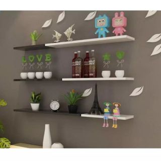 Bộ 6 thanh kệ trang trí treo tường (80,60,40x15cm) gỗ lỗi xanh chống ẩm cao cấp