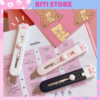[Mã LIFEB04ALL giảm 10% tối đa 15K đơn 0Đ] Dao Rọc Giấy Mini Hình Dáng Bàn Chân Mèo Xinh Xắn BiTi Store DR432