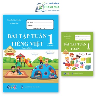 Sách - Combo Bài Tập Tuần Toán và Tiếng Việt 1 - Cánh Diều - Tập 1 (2 cuốn)