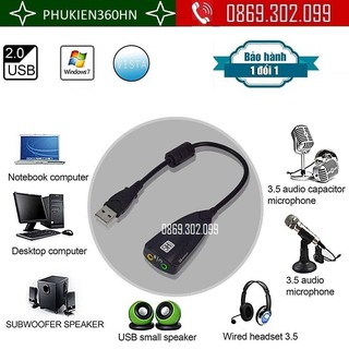 USB Sound Card Cao Cấp 5Hv2 7.1