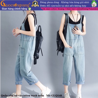 Quần jean yếm nữ denim quần yếm jean nữ GLQ148 Cuocsongvang