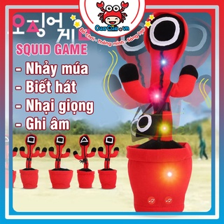 Xương rồng squid game nhảy múa, cây xương rồng nhảy múa biết nói hát nhại tiếng trò chơi con mực đồ chơi vui nhộn cho bé