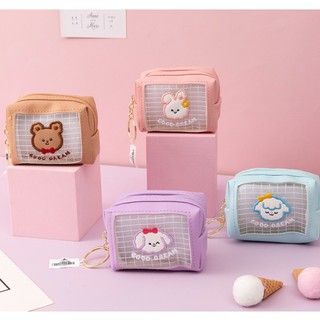 Bóp/ ví mini khóa kéo Mua Tất thêu họa tiết thú (muatatshop)