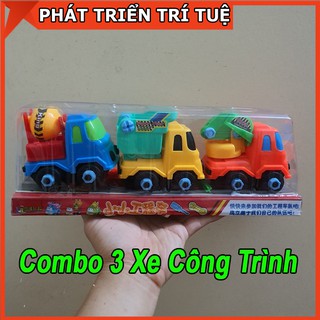Đồ Chơi Bộ 3 Xe Công Trình Tháo Lắp Cho Bé