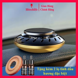 Nước Hoa Ô Tô Mini Đĩa Bay UFO Pin Năng Lượng Mặt Trời - Nước Hoa Xe Hơi Cao Cấp Hitechlife Tặng Lọ Tinh Dầu Thơm Gỗ Sồi